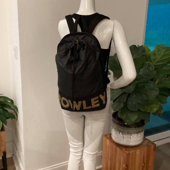Cynthia Rowley Neoprene and Nylon Backpack Black / Gold Medium - Picture 14 of 14